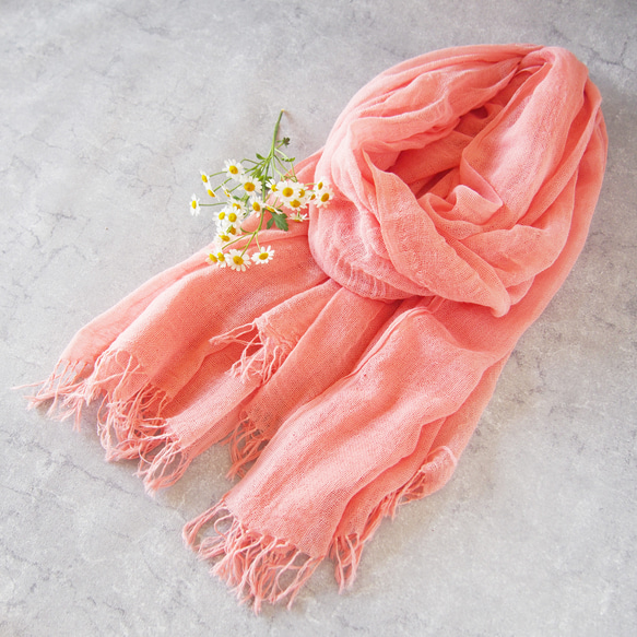 草木染め」インドアカネのかや織りストール /一点ものクリスマス2025