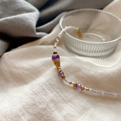 薰衣草甜筒 - 紫水晶 黃銅手環 第8張的照片
