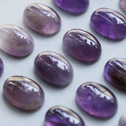 【4つ】天然石　カボション　貼り付け　アメジスト　紫　パープル 2枚目の画像