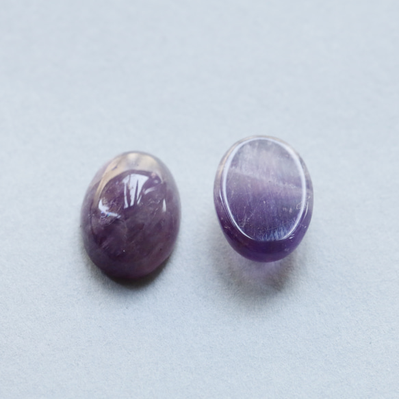 【4つ】天然石　カボション　貼り付け　アメジスト　紫　パープル 3枚目の画像