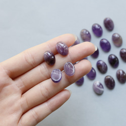 【4つ】天然石　カボション　貼り付け　アメジスト　紫　パープル 5枚目の画像