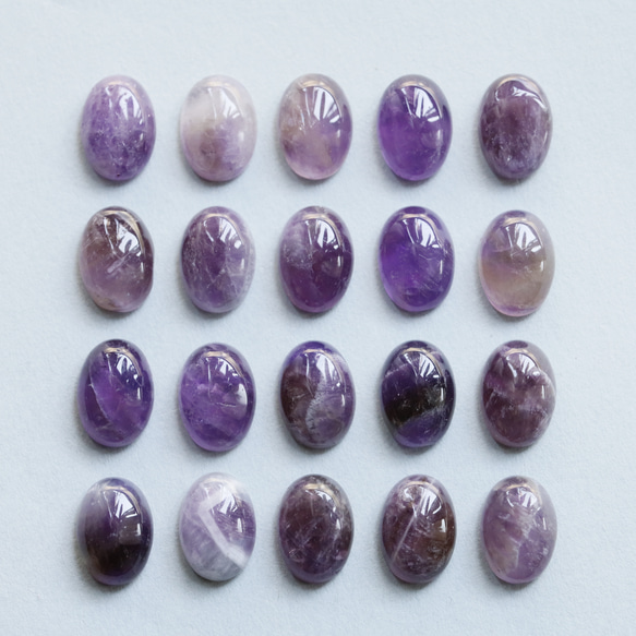 【4つ】天然石　カボション　貼り付け　アメジスト　紫　パープル 4枚目の画像