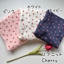 リブニット生地（Cherry）韓国生地 3色から選択 生地 manmandoridori