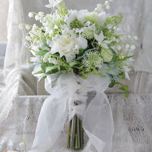 スズランのころんとゆらゆらブーケ】スズラン、すずらん、ホワイト  