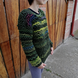 手編み森のセーター 6枚目の画像