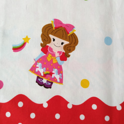 女の子3点セット　リボン　水玉柄のお弁当袋　コップ袋　ランチマット　パステルカラー　ハート　入園入学 13枚目の画像