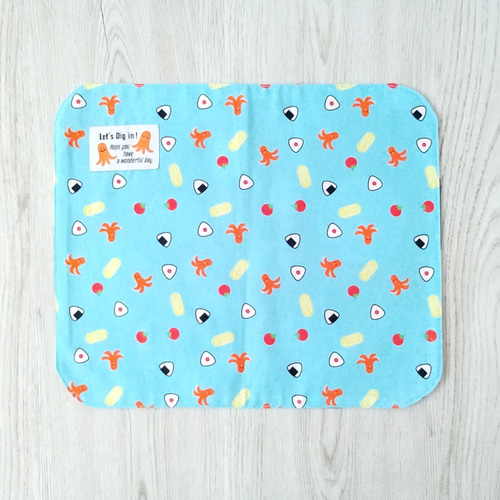 タコさんウィンナーのお弁当袋 コップ袋 ランチマットにも3点セット