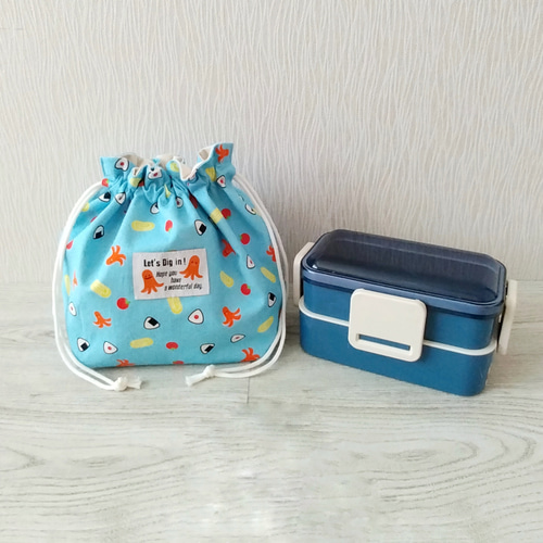 タコさんウィンナーのお弁当袋 コップ袋 ランチマットにも3点