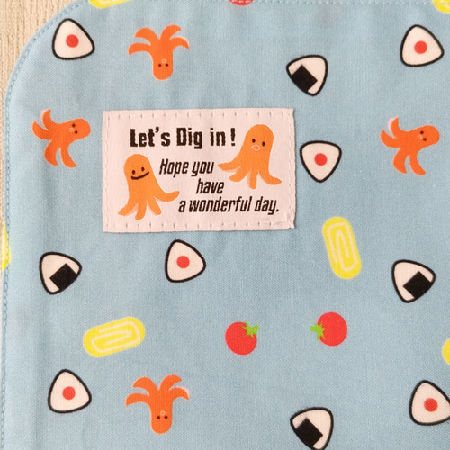 タコさんウィンナーのお弁当袋 コップ袋 ランチマットにも3点セット