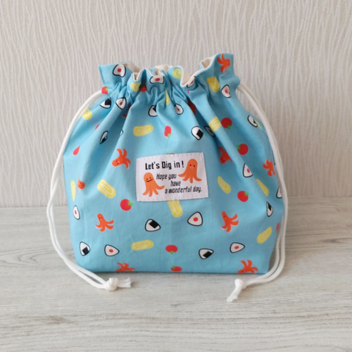 タコさんウィンナーのお弁当袋 コップ袋 ランチマットにも3点