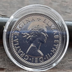 幸せのシックスペンス イギリス  ラッキー6ペンス 本物古銭英国コイン コインカプセル付き 美品です 19.5mm 5枚目の画像