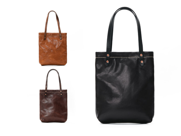 ハンドメイド 本革 トートバック クリーマー ブルー ☆新品／未