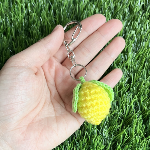 あみぐるみキーホルダー＊ レモン キーホルダー ぽん 通販