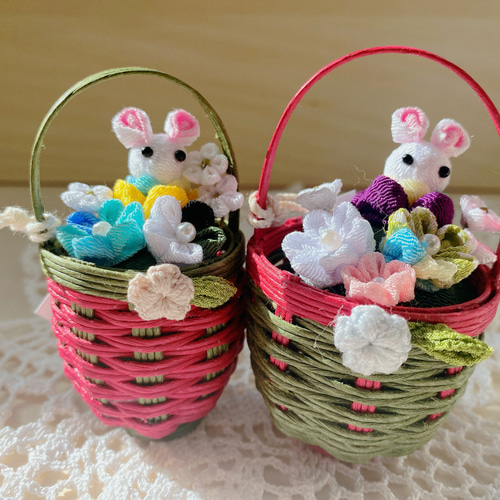 イースター♡カゴうさぎ