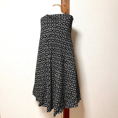 絞りと兵児帯　アンサンブルワンピース　着物リメイク 絞りと兵児帯 アンサンブルワンピース 着物リメイク ワンピース