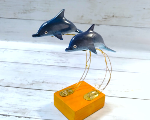 木製　イルカ d122f5215aba24a19cc59a61900763