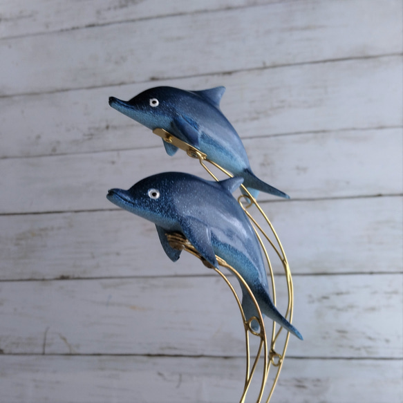 木のイルカ・蒼いイルカたち 立体・オブジェ GOTTA 通販