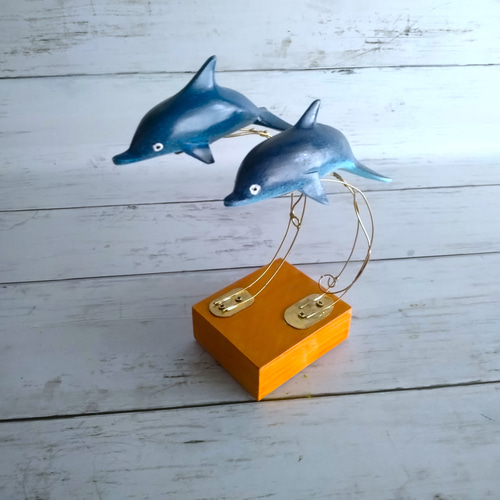 木のイルカ・蒼いイルカたち 立体・オブジェ GOTTA 通販 15746486