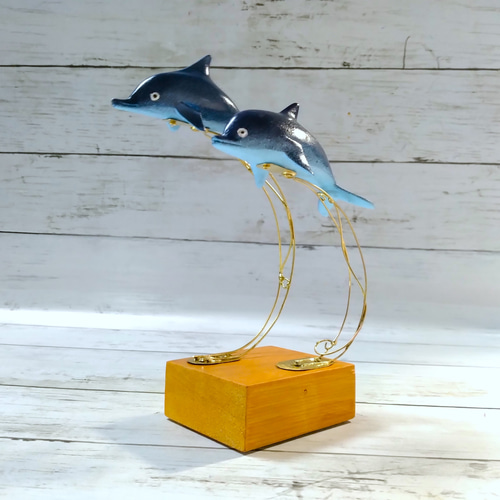 木のイルカ・蒼いイルカたち 立体・オブジェ GOTTA 通販 15746486