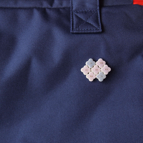 美濃焼 紫陽花のヘアゴム（ブルー） ヘアゴム/ポニーフック /ブローチ 6枚目の画像