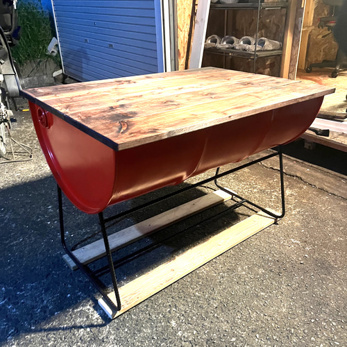 ☆アメリカンヴィンテージ風☆ドラム缶テーブル ダイニング ☆アメリカンヴィンテージ風☆ドラム缶テーブル ダイニング