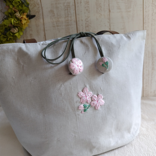 【yoko】ハンドメイド　刺繍バッグ 75189-42-