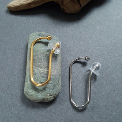 [1ペア] オールステンレス製 オリジナル イヤーカフ  金属アレルギー対応 1枚目の画像