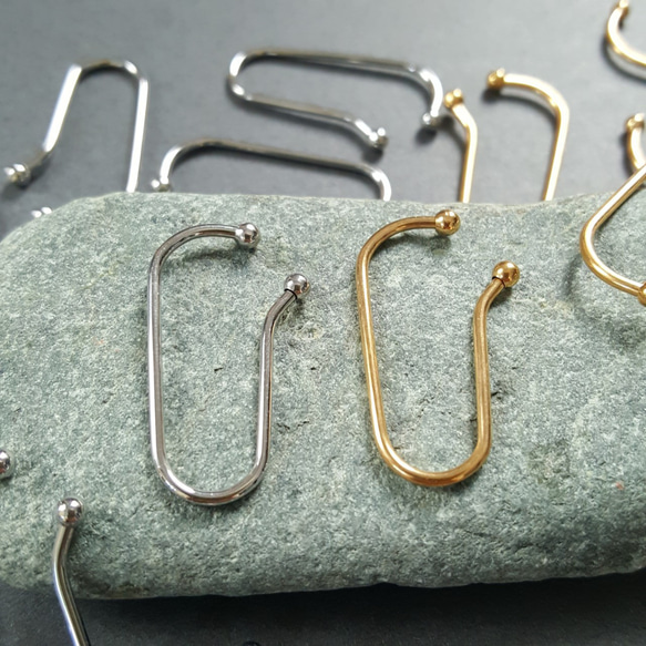 [1ペア] オールステンレス製 オリジナル イヤーカフ  金属アレルギー対応 7枚目の画像