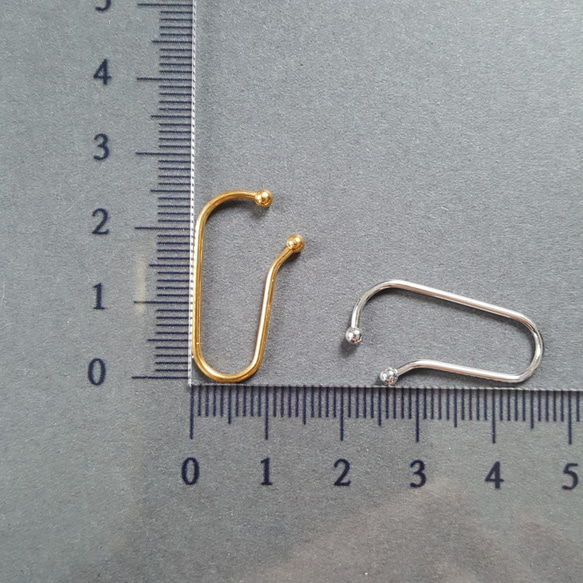 [1ペア] オールステンレス製 オリジナル イヤーカフ  金属アレルギー対応 4枚目の画像