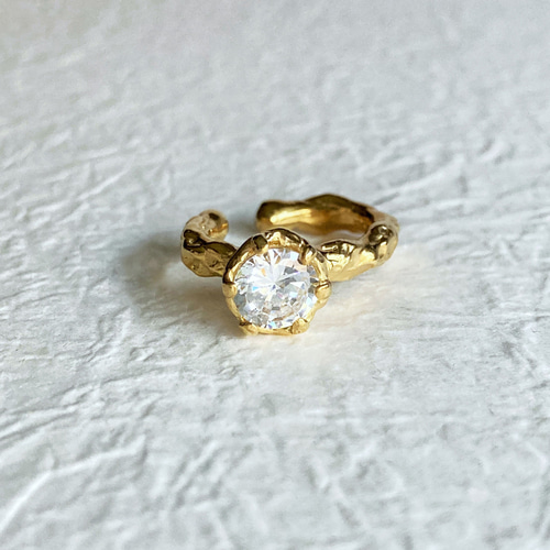 ギラギラ輝く石付きイヤーカフ【Melty/CZ ear cuff(gd