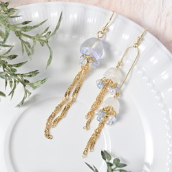 クラゲのロングピアス/イヤリング ピアス（フック・チェーン
