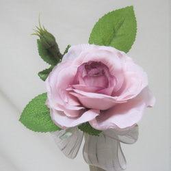 ニュアンスカラーのキャスケードブーケ♪ブートニア付き♪生花みたいに綺麗な造花です♪高品質なのに安い 19枚目の画像