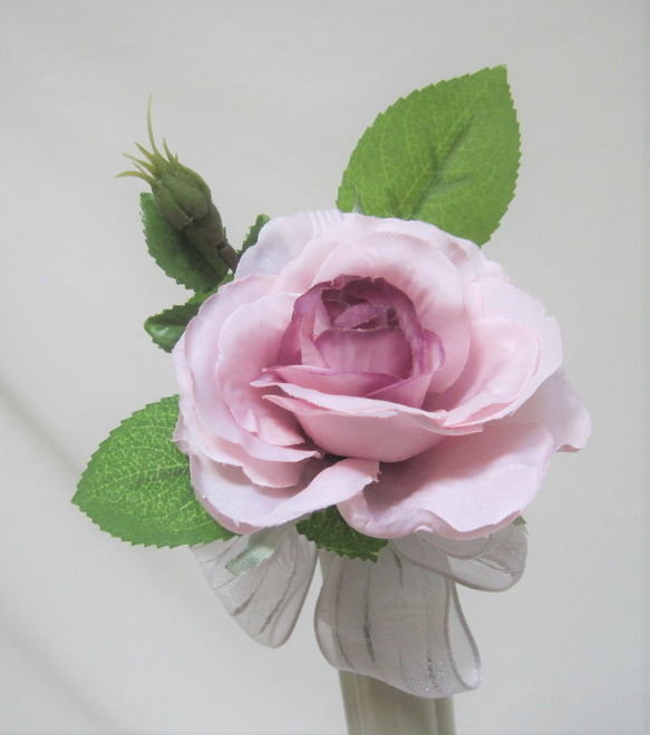 ニュアンスカラーのキャスケードブーケ♪ブートニア付き♪生花みたいに綺麗な造花です♪高品質なのに安い 19枚目の画像