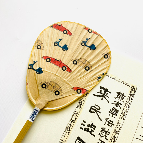 仏扇渋うちわ 車柄 選べる3種 /車好きのあなたに その他雑貨 栗川渋