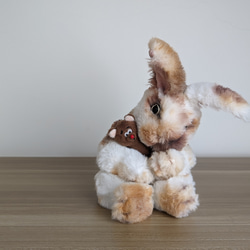 【現貨販售】野兔 手工泰迪熊 絨毛玩偶 玩偶 原創玩偶 娃娃 手工染色 第5張的照片