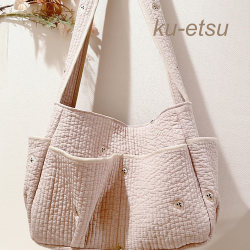 【税込】 ヌビ生地 犬用スリングバッグ(クマさん刺繍) おもちゃ・ペット トートバッグ