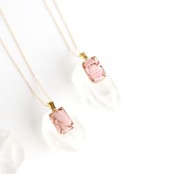 gemstone jewelry ピンクオパールのネックレス　 4枚目の画像