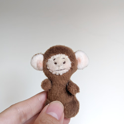 【現貨販售】猴子 手工泰迪熊 絨毛玩偶 玩偶 原創玩偶 娃娃 小抱偶 第2張的照片