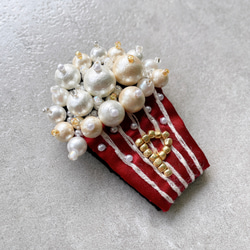 ポップコーン×ブローチ 3枚目の画像