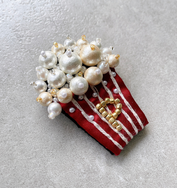 ポップコーン×ブローチ 3枚目の画像