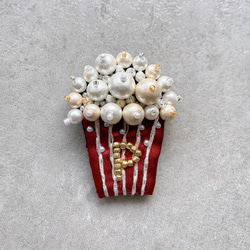 ポップコーン×ブローチ 1枚目の画像