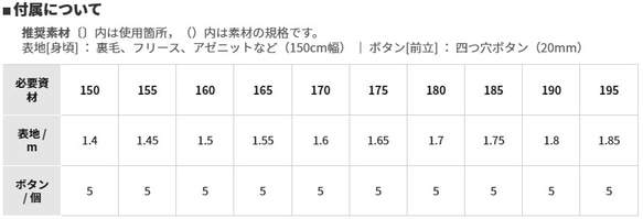 【型紙】ラグランカーディガン(150-165/170-185) BL2201-JM ベビー キッズ ジュニア メンズ 7枚目の画像