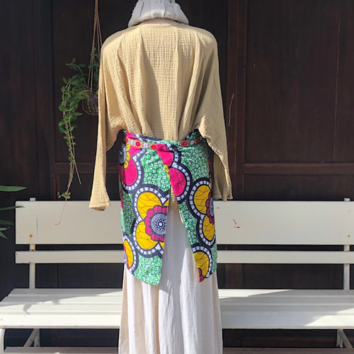 アフリカ布とチロリアンエプロン（e001） エプロン cha-min 通販