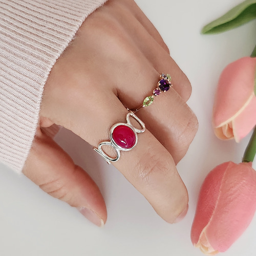 シャンカリジュエリー ピンクトパーズシルバーリング シャンカリジュエリー ピンクトパーズシルバーリング シャンカリ