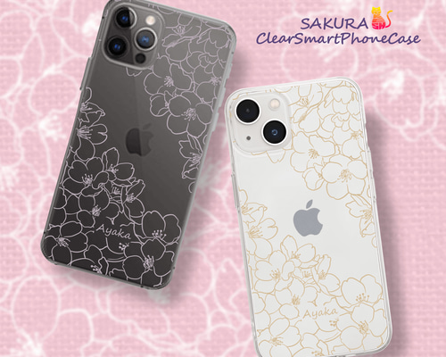 【IDEAL OF SWEDEN】さくら花びら クリア スマホカバー d4cba4671459ce5e40d92c62e8764c