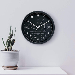 送料無料】明智光秀 家紋壁掛け時計【桔梗】戦国 戦国武将シリーズ