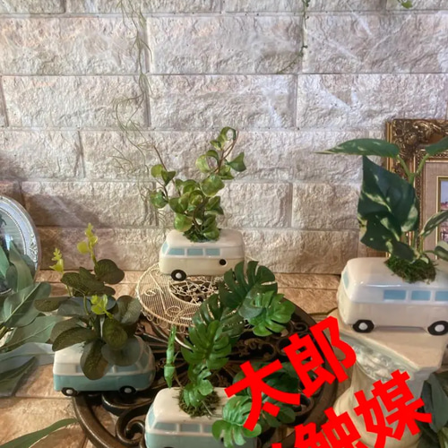 光触媒 人工観葉植物 ウォールグリーン フェイクグリーン 車4種