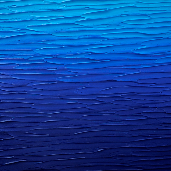[Mukayu (M-#46)] 現代藝術繪畫海藝術面板藍色紋理藝術 第6張的照片
