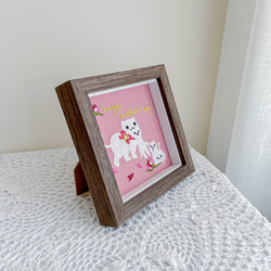 【母親節】幸福一窩貓 刺繡畫|實木框 第4張的照片