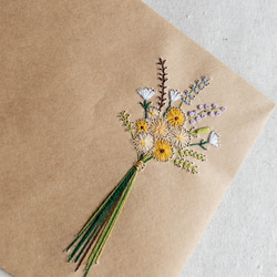 花の刺繍レターセット in the breeze | scopebungu